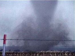 storm chaser matt ver steeg photographed this tornado with  debris